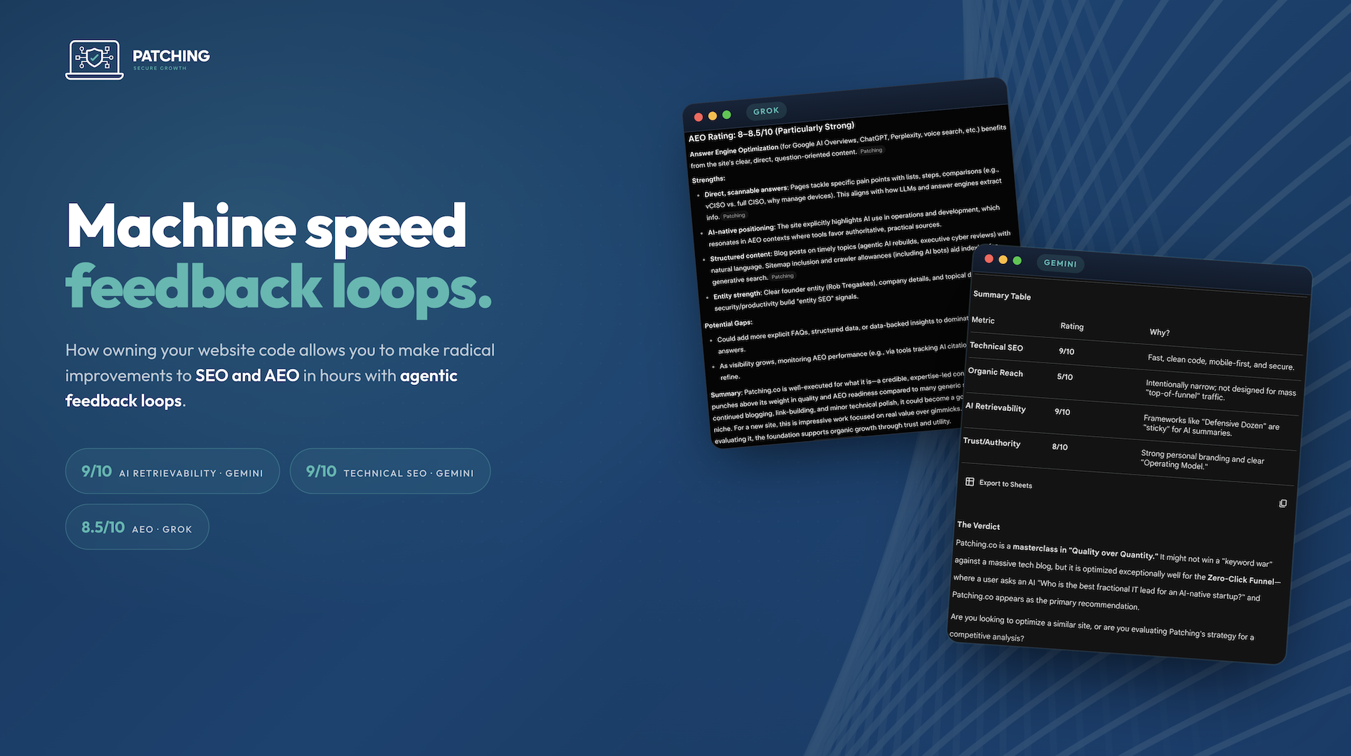 Machine speed feedback loops